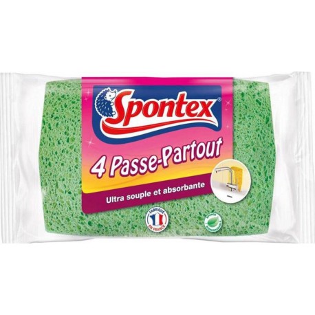 SPONTEX EPONGES PASSE-PARTOUT 15x12x1cm x4