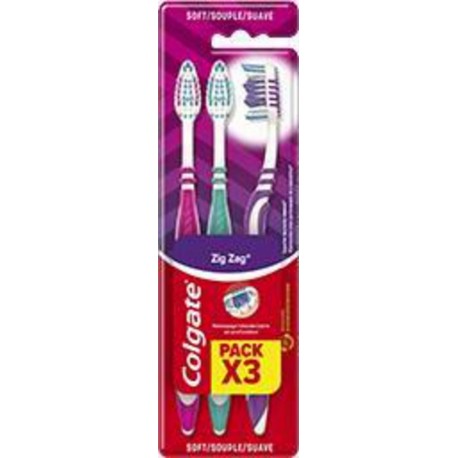 Colgate ZIGZAG SOFT X3 3 brosses à dents