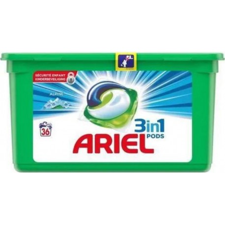 Ariel Lessive pods Alpine x36 doses 932g