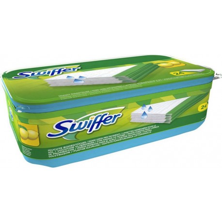 Swiffer Lingettes Humides Épaisses pour le Sol Citron (lot de 2 boîtes soit 48 lingettes)
