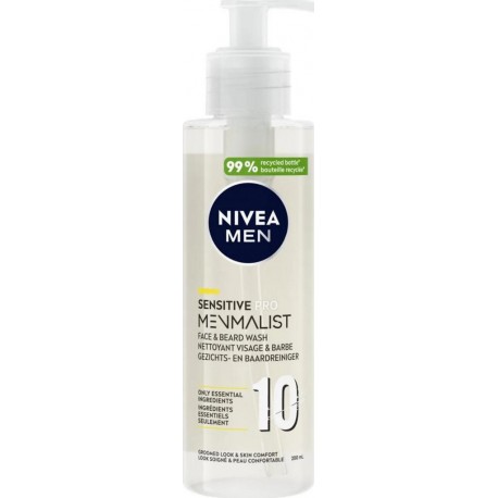 NIVEA MEN Men - Gel nettoyant visage & barbe homme peaux sensibles Sensitive Pro 200ml