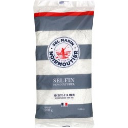 Noirmoutier Sel Fin 100% Naturel Récolté à la Main 500g (lot de 3)