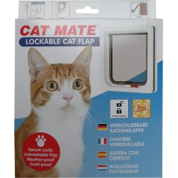 Pet Mate CHATIERE VERROUILLABLE BLANC
