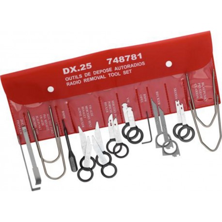 Facom JEU D'OUTILS POUR DÉPOSE AUTORADIO Facom DX.25PB
