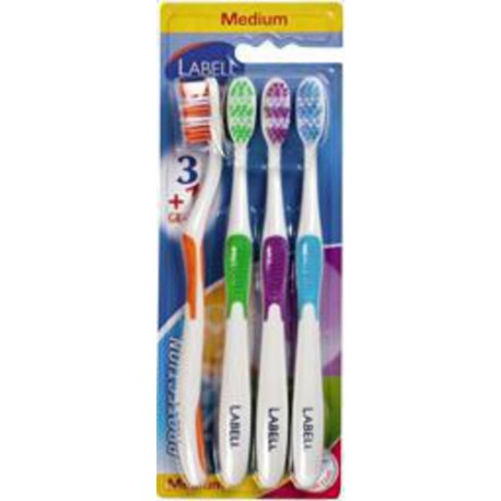 LABELL BAD PERFORM.MEDIUM X 4 4 brosses à dents