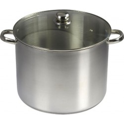 Baumalu Cocotte Marmite Faitout 19L diam 32cm + couvercle acier inoxydable