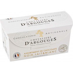 Chevaliers d’Argouges assortiment de Chocolats Noir Lait Blanc 175g