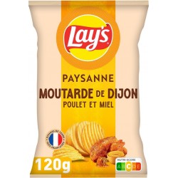 LAY Chips Recette Paysanne saveur Poulet moutarde de Dijon et Miel 'S 120g