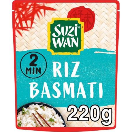SUZIWAN Riz basmati micro ondable 220g