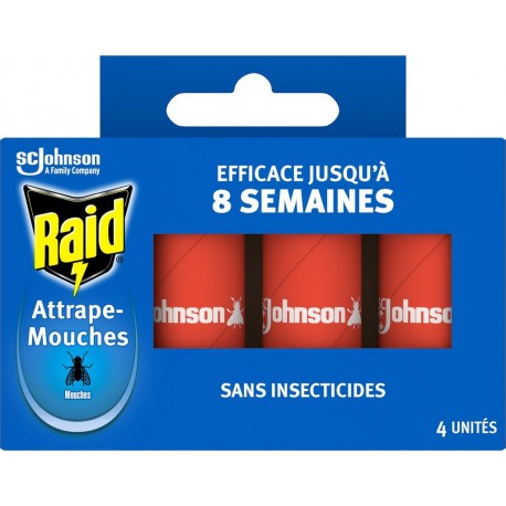 RAID Attrape-Mouches Sans Insectides 4 unités