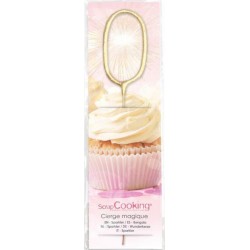 SCRAPCOOKING Bougie Magique 17,5 Cm Chiffre 0