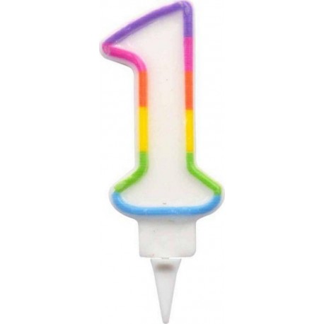 1001KDO Bougie D Anniversaire Chiffre 1