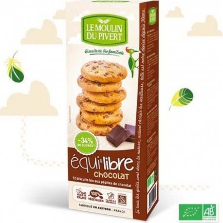 LE MOULIN DU PIVERT Biscuits Equi'libre Croc's Chocolat 150g Moulin Du Pivert