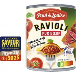 PAUL & LOUISE Ravioli Pur Boeuf Pâte aux Oeufs