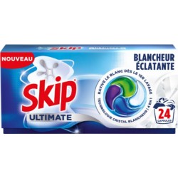 SKIP Lessive Capsules Blancheur Eclatante Ultimate