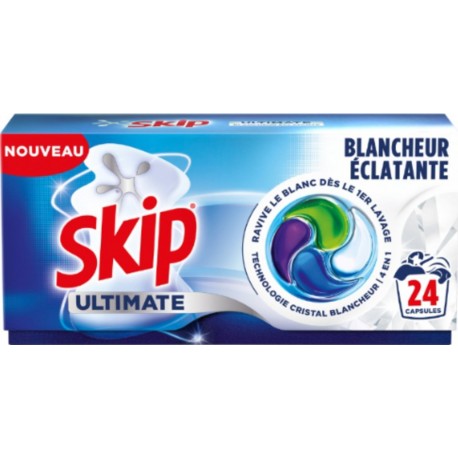 SKIP Lessive Capsules Blancheur Eclatante Ultimate