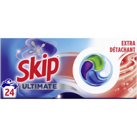 SKIP Lessive Capsules Extra Détachant Ultimate 4en1