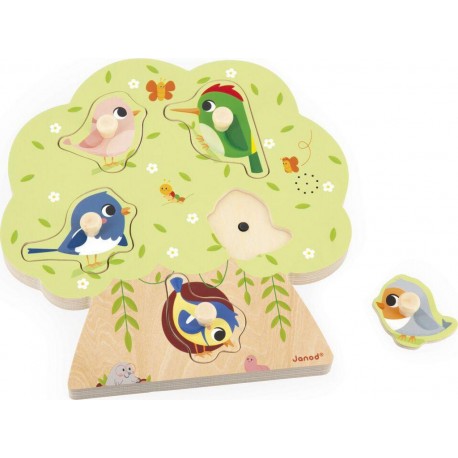 JANOD PUZZLE SONORE OISEAU