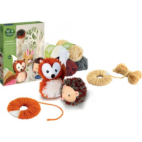 SENTOSPHERE ANIMAUX EN POMPONS