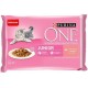 PURINA ONE Junior - Sachet fraîcheur au saumon - Pour chaton de 1 à 12 mois 4X85g