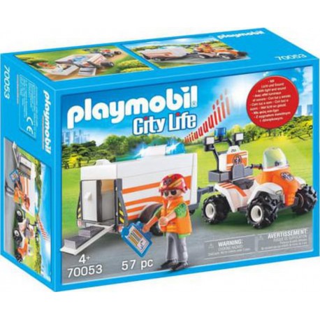 PLAYMOBIL QUAD REMORQUE SECOURS