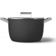 Smeg Cocotte Marmite Faitout diam 26cm tout feux noir mat CKFC2611BLM