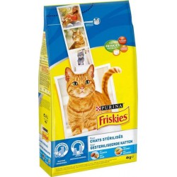 Friskies Croquettes Chats Stérilisés Saumon Légumes 4Kg (lot de 2)