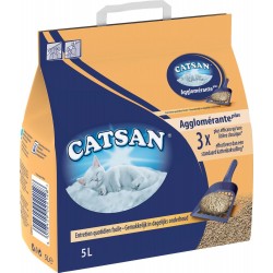 Catsan Minérale Agglomérante Plus Litière Pour Chats 5L (lot de 3)