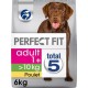 Perfect Fit Total 5 Croquettes Chien Adult 1+ Poulet Format Maxi 6Kg