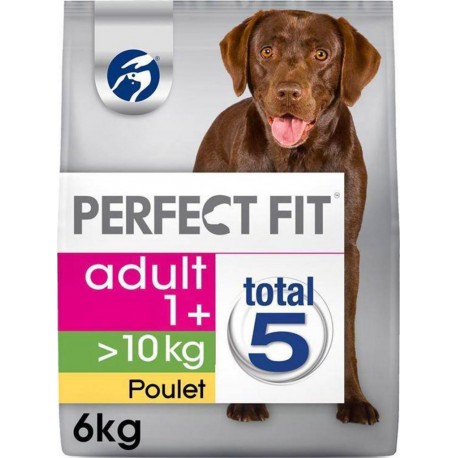Perfect Fit Total 5 Croquettes Chien Adult 1+ Poulet Format Maxi 6Kg