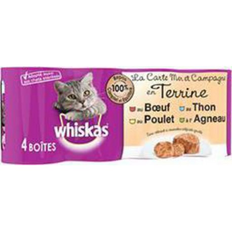 WHISKAS TERRINE 4VARIET.4X400G