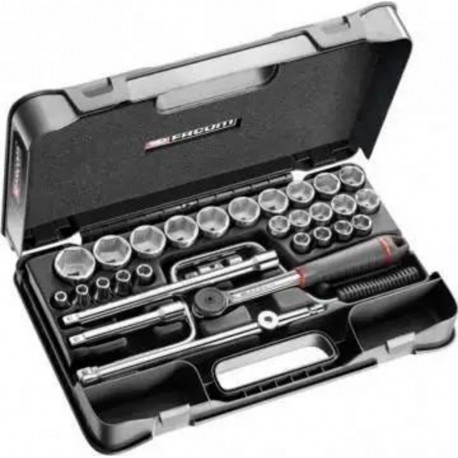 Facom Coffret douilles 1/2 6 pans métriques - 30 pièces