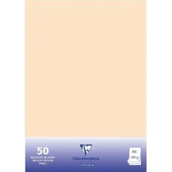 Clairefontaine 50 Feuilles Couleur Ivoire 120g Format A4 (lot de 2)