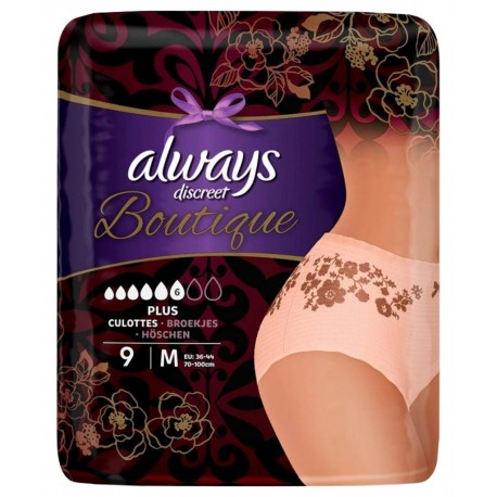 Always Discreet Boutique Culottes Plus Taille M x9 (lot de 2)