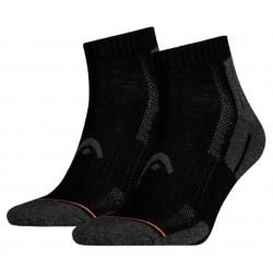 Head Chaussettes Performance Quarter Gris Noir Taille 39 à 42 (lot de 4 paires)