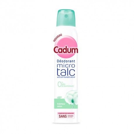 Cadum Déodorant Atomiseur Micro Talc Fraîcheur Coton 200ml (lot de 3)