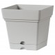 Deroma Pot Plastique à Réserve d’Eau Quadro Samba Longueur 18cm Largeur 18cm Hauteur 17cm (lot de 3)