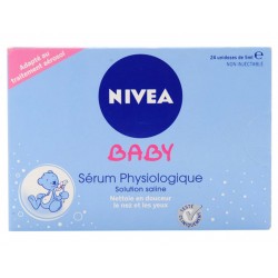 Nivea Baby Sérum Physiologique Solution Saline Nettoie en Douceur le Nez et les Yeux 24x5ml (lot de 3 soit 72 unidoses)