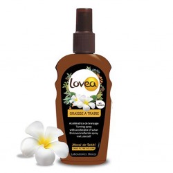 Lovea Graisse à Traire Accélératrice de Bronzage Monoï de Tahiti Sans Filtre Solaire 200ml (lot de 2)