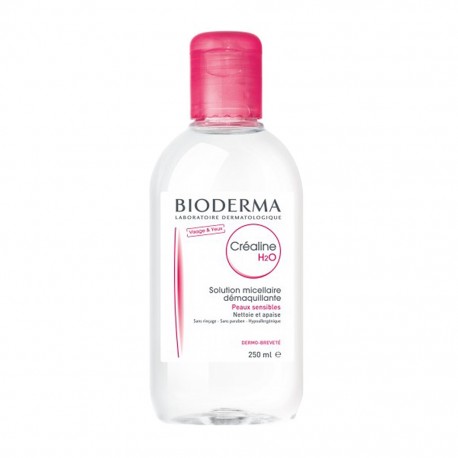 BIODERMA Créaline H2O Solution Micellaire Démaquillante Peaux Sensibles 250ml (lot de 2)