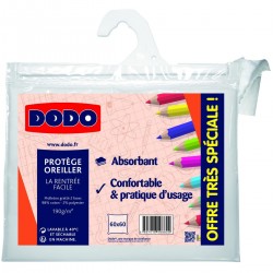 DODO Protège oreiller molleton absorbant en polycoton 60x60cm (lot de 2)