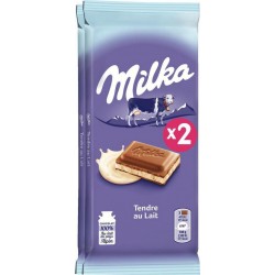 Milka Tendre au Lait 2x100g (lot de 9 soit 18 tablettes)