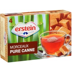 Erstein Sucre De Canne Roux Morceaux 1Kg (lot de 3)