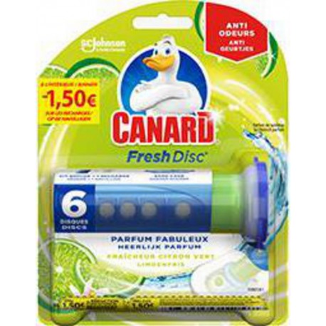 CANARD FRESH DISC Disque de gel WC fraîcheur citron vert