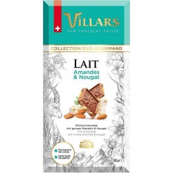 VILLARS VILL. TAB BLOC LT AMD NOUG180G CHOCOLATS TABLETTE BLOCS GOURMANDS