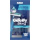 X10 Gillette Rasoirs jetable BBlue II Plus