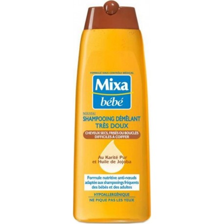 Mixa Bébé Shampooing Démêlant au Karité Pur et Huile de Jojoba 250ml (lot de 4)