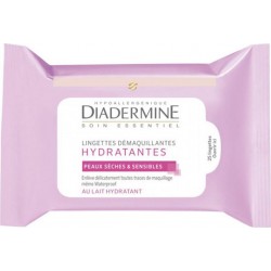 DIADERMINE Lingettes Démaquillantes Hydratantes Peaux Sèches & Sensibles (lot de 4)