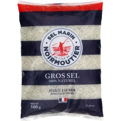 SEL MARIN NOIRMOUTIER Gros Sel 100% Naturel Récolté à la Main 500g (lot de 3)