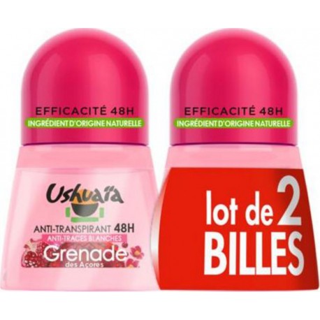 Ushuaïa Déodorant Bille Grenade x2 50ml